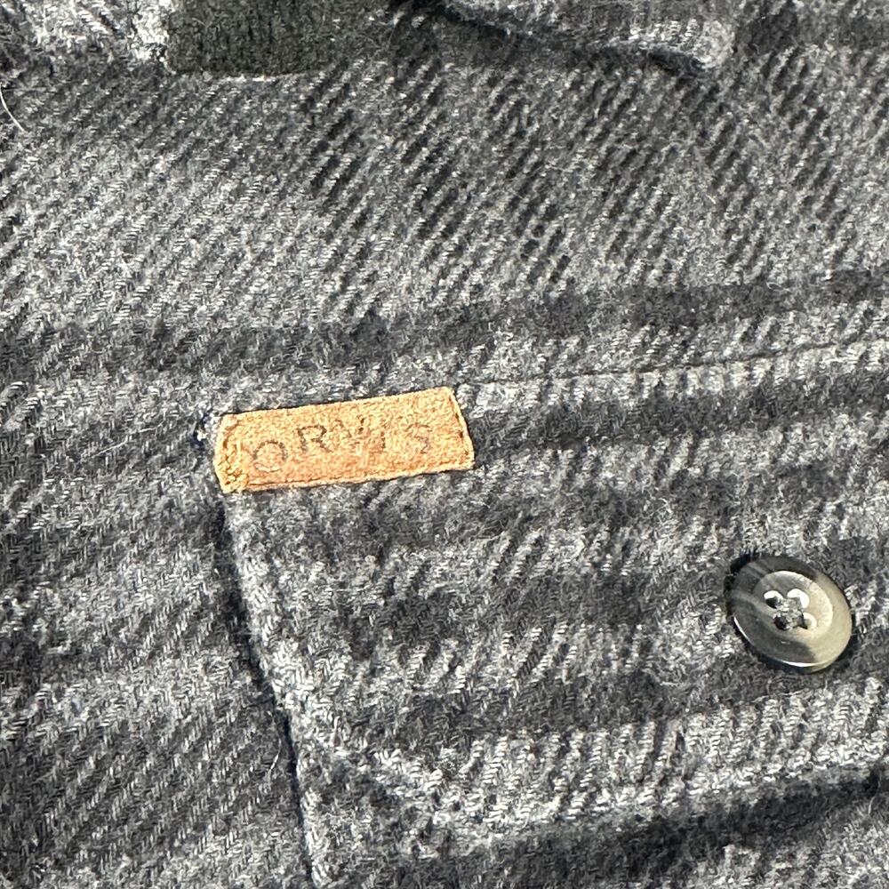 Orvis Mens Large Gray Plaid Heavy Flannel Shirt Button Up Soft Outdoor Hiking - Picture 5 of 7